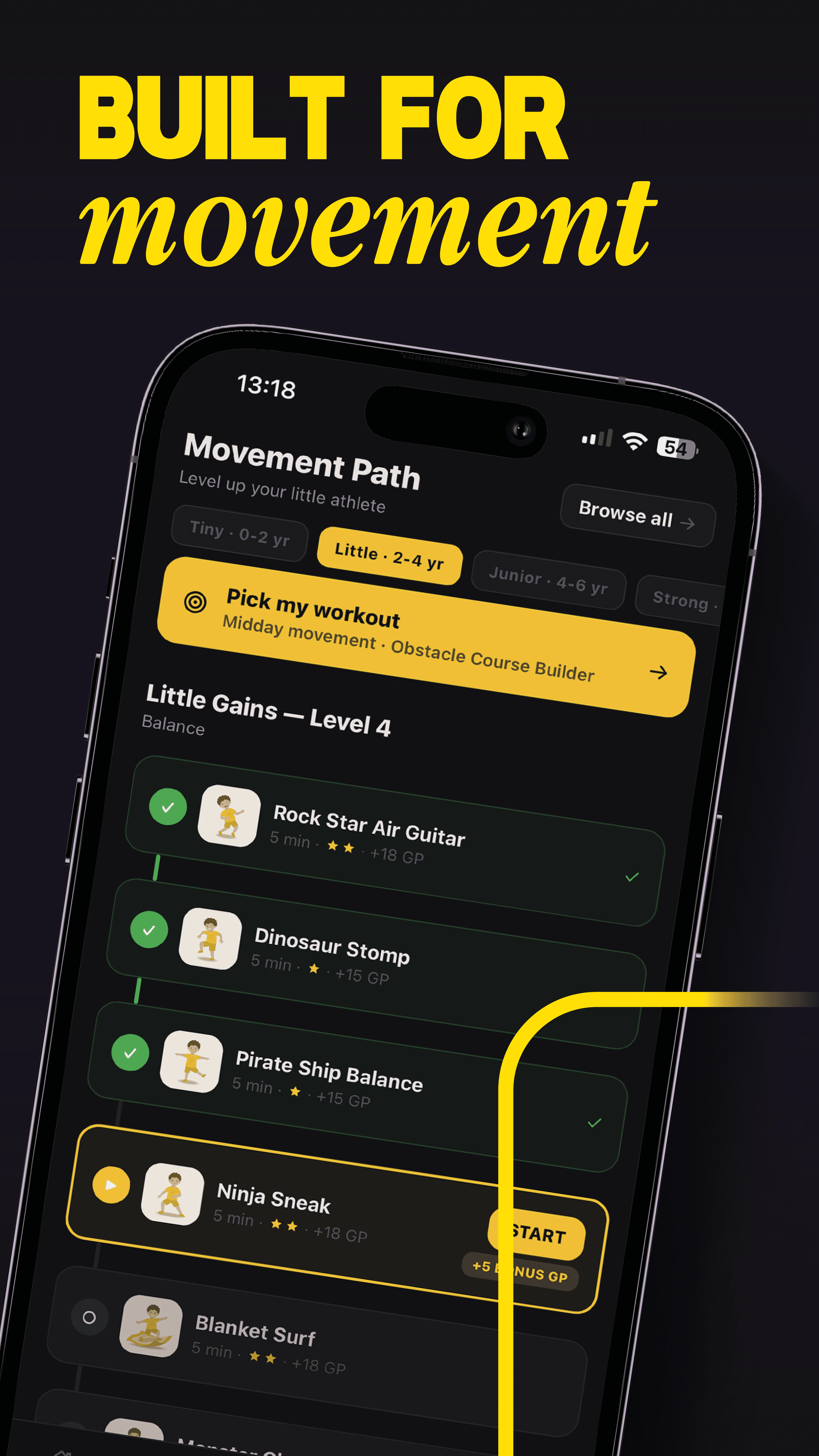 BabyGains Play — built for movement, a path that levels up your little athlete